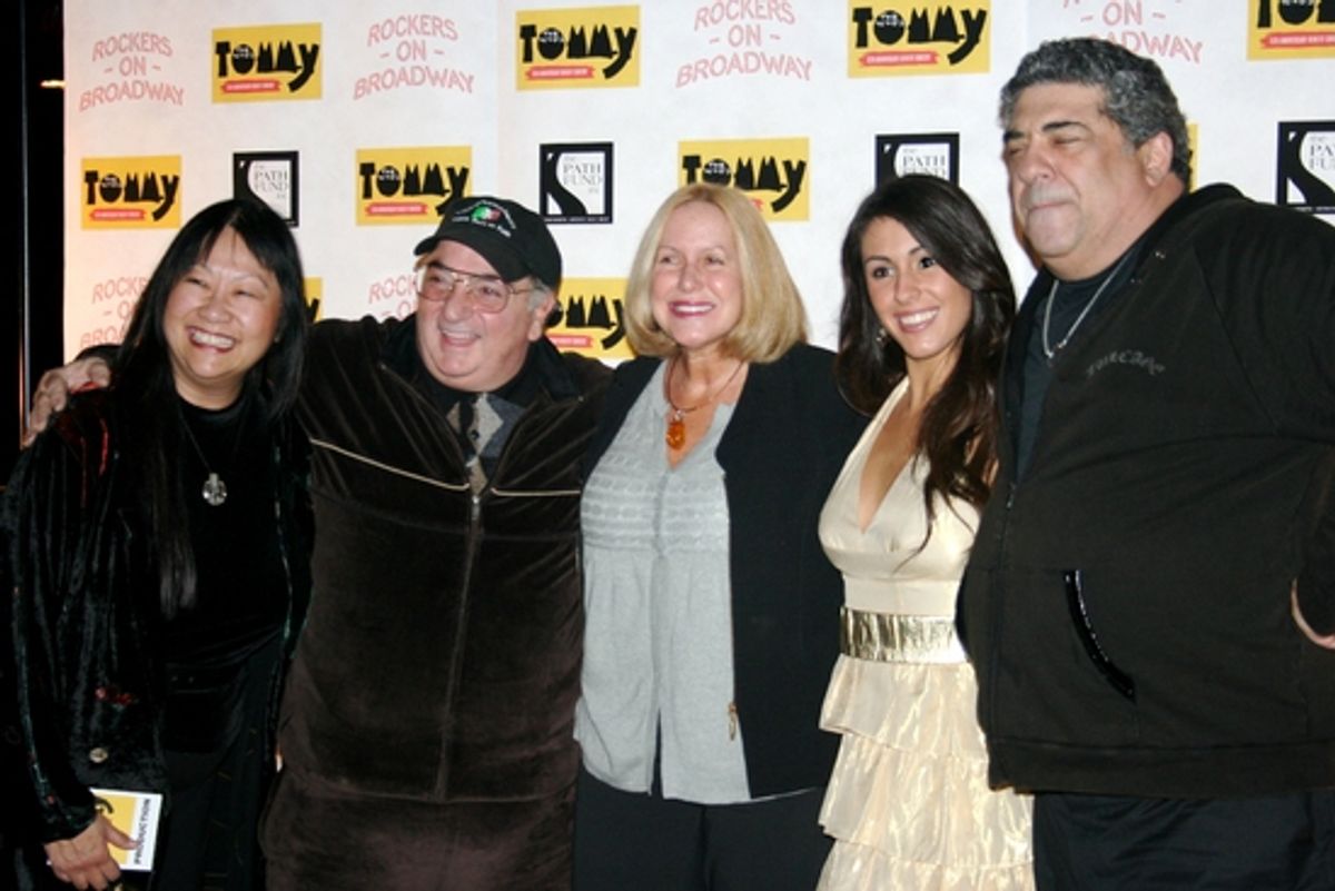 May Pang, John Ciarcia with guests and Vincent Pastore at 