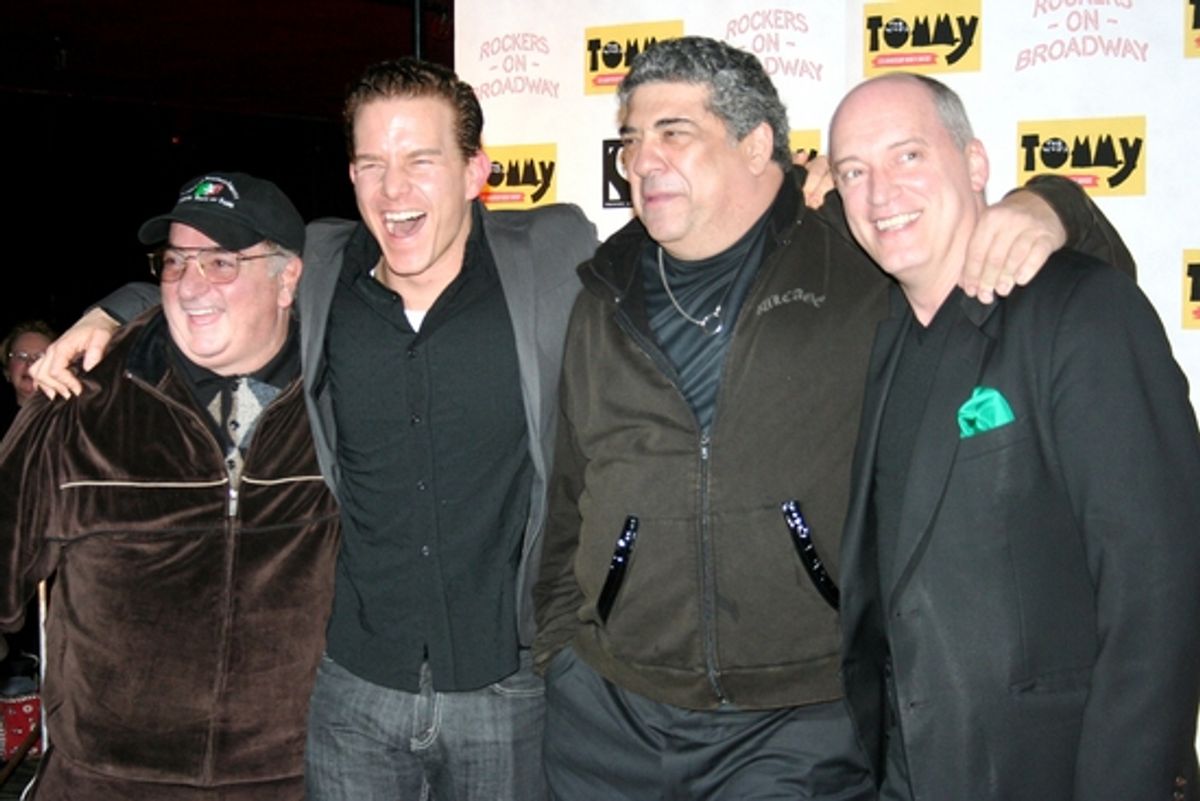 John Ciarcia, Christian Hoff, Vincent Pastore, and Donnie Kehr at The Who's TOMMY: 15th Anniversary Benefit Concert