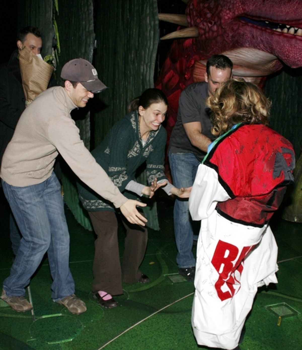 John Tartaglia, Sutton Foster and Jennifer Cody at 