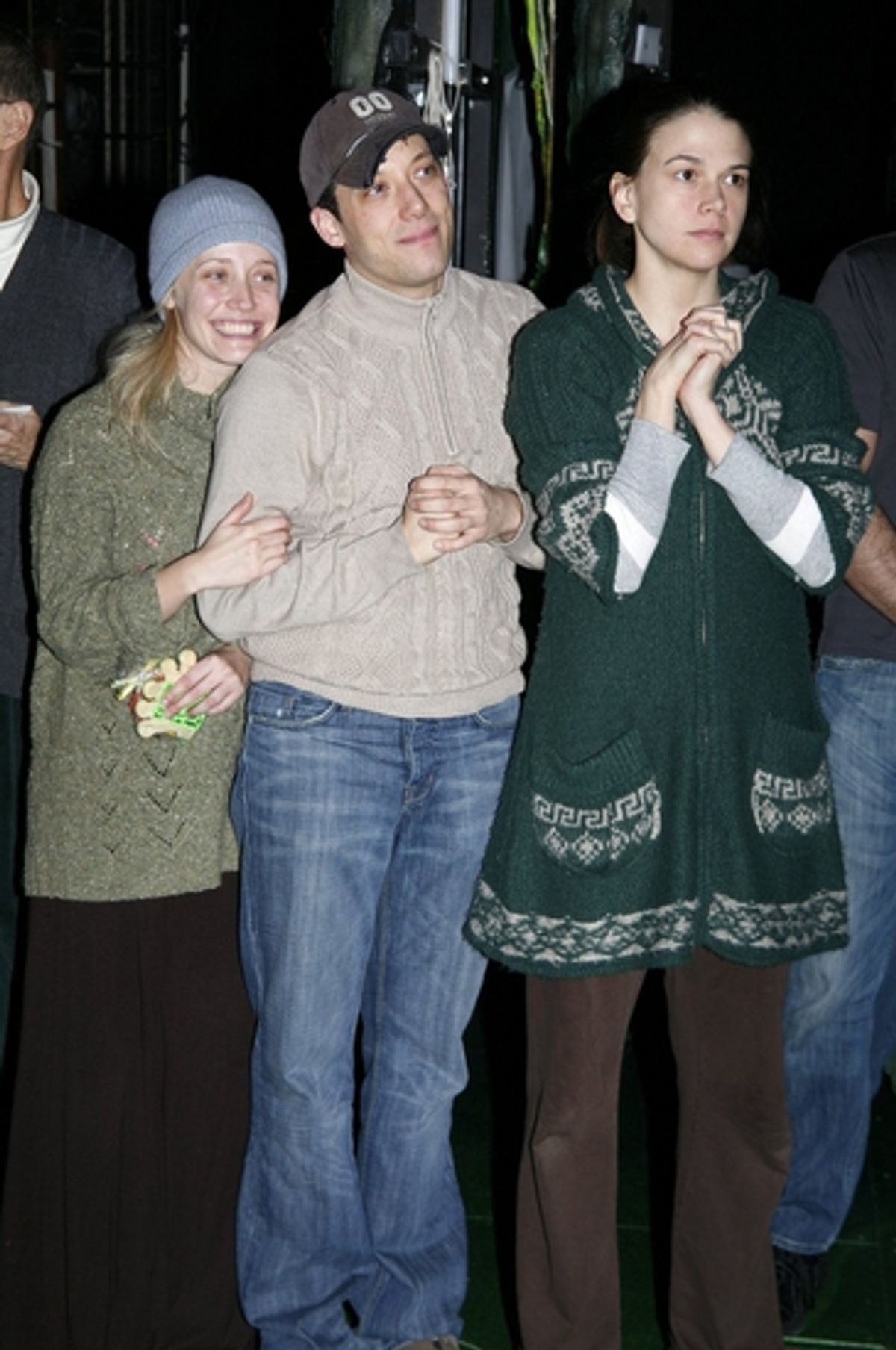 Haven Burton, John Tartaglia and Sutton Foster at 