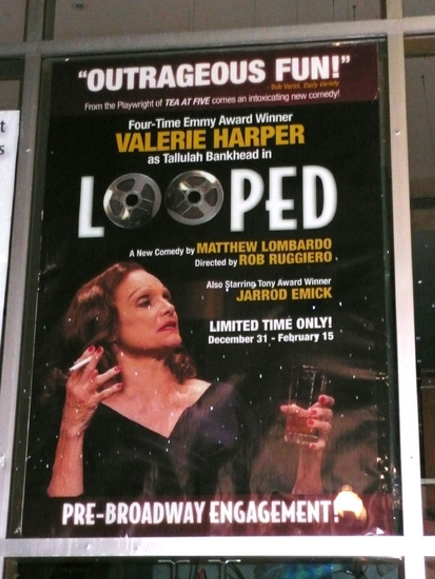 Photo Coverage: Palm Beach Theatre Marquee: 'LOOPED'  Image