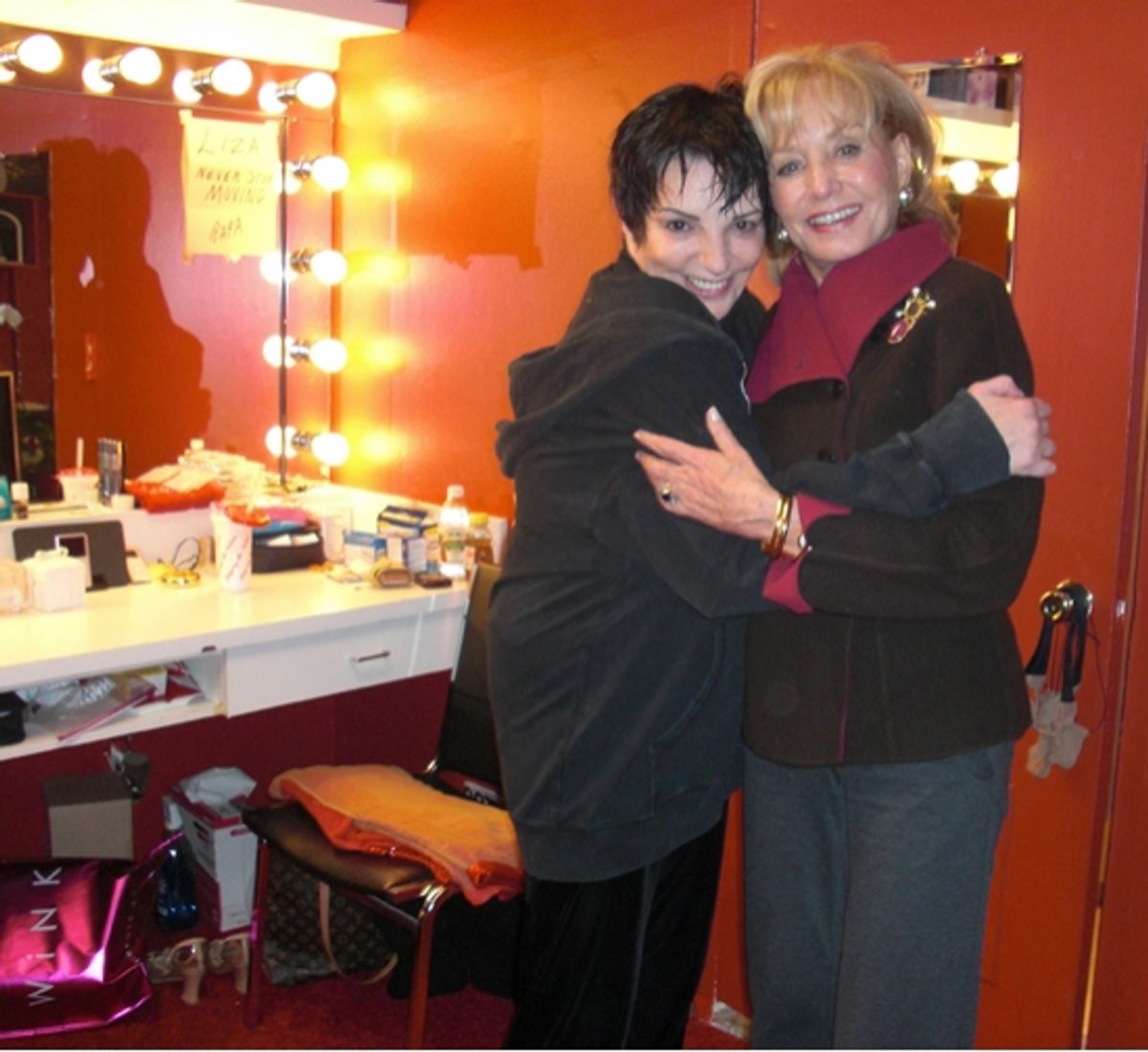 Liza Minelli and Barbara Walters at 