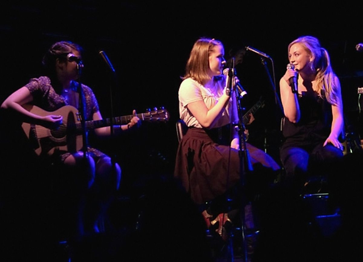 Emma Hunton, Caitlin Kinnunen, and Emily Kinney at 