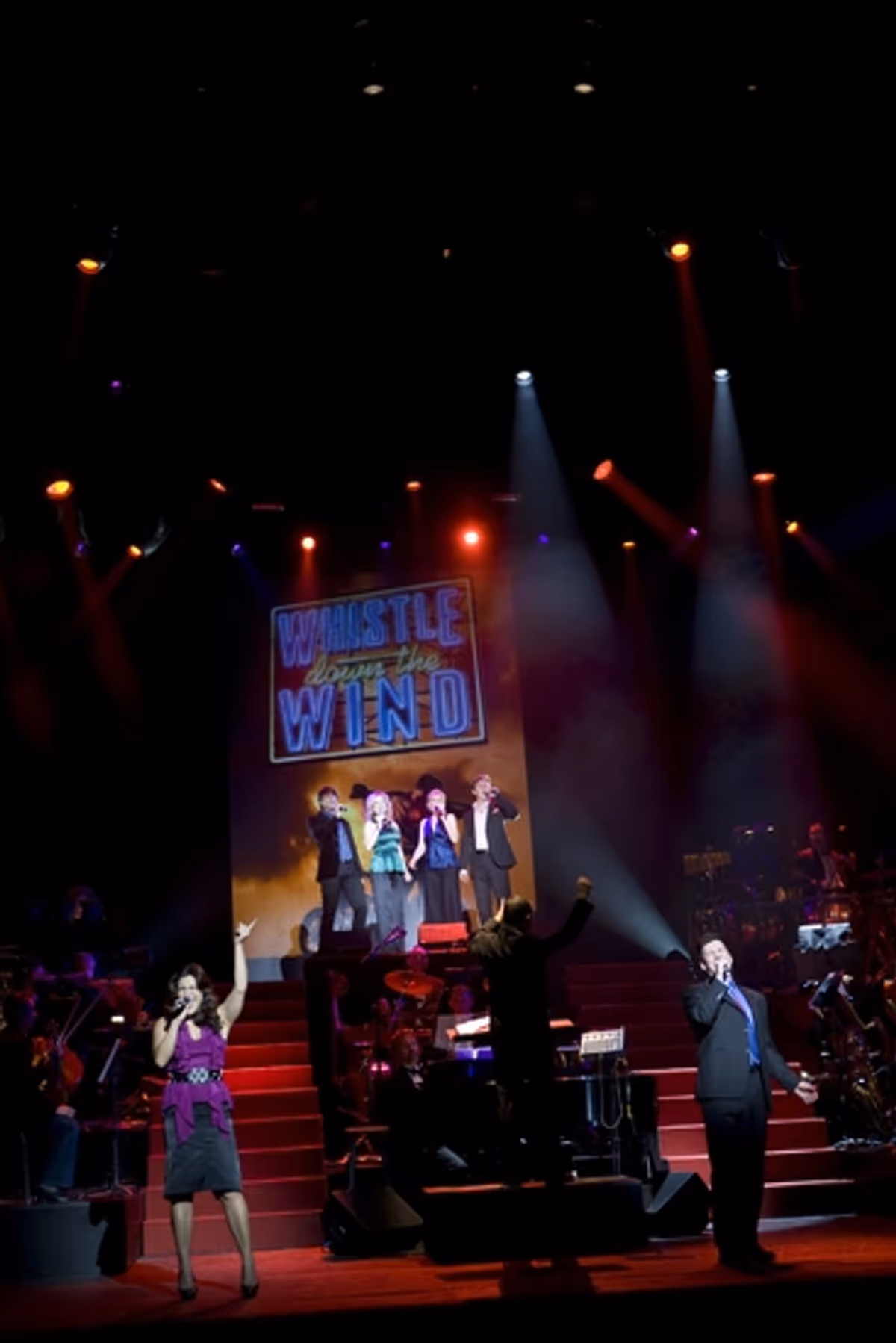 Shoshana Bean, David Josefsberg, Eric Kunze, Laurie Gayle Stephenson,  Liz Callaway, and Ron Bohmer at THE MUSIC OF ANDREW LLOYD WEBBER at the Kennedy Center