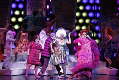 Marissa Jaret Winokur, Charlotte Crossley and Harvey Fierstein Photo