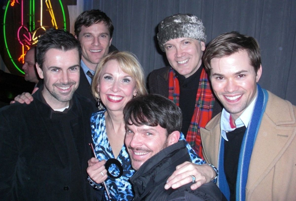 Matt McGrath, Mike Doyle, Julie Halston, Denis Jones, Charles Busch and Andrew Rannells at Broadway at Birdland Hosts Julie Halston
