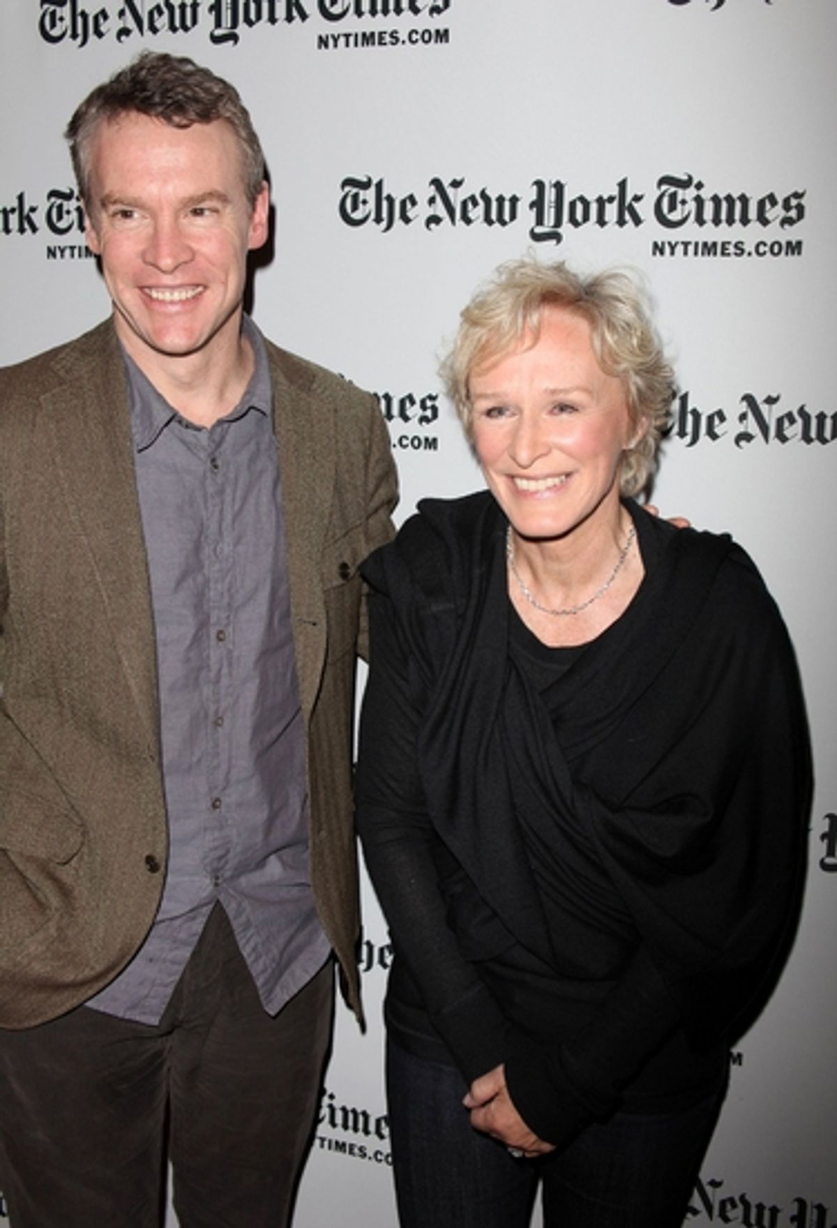 Tate Donovan and Glenn Close at Close and The View at NYT Arts & Leisure Weekend