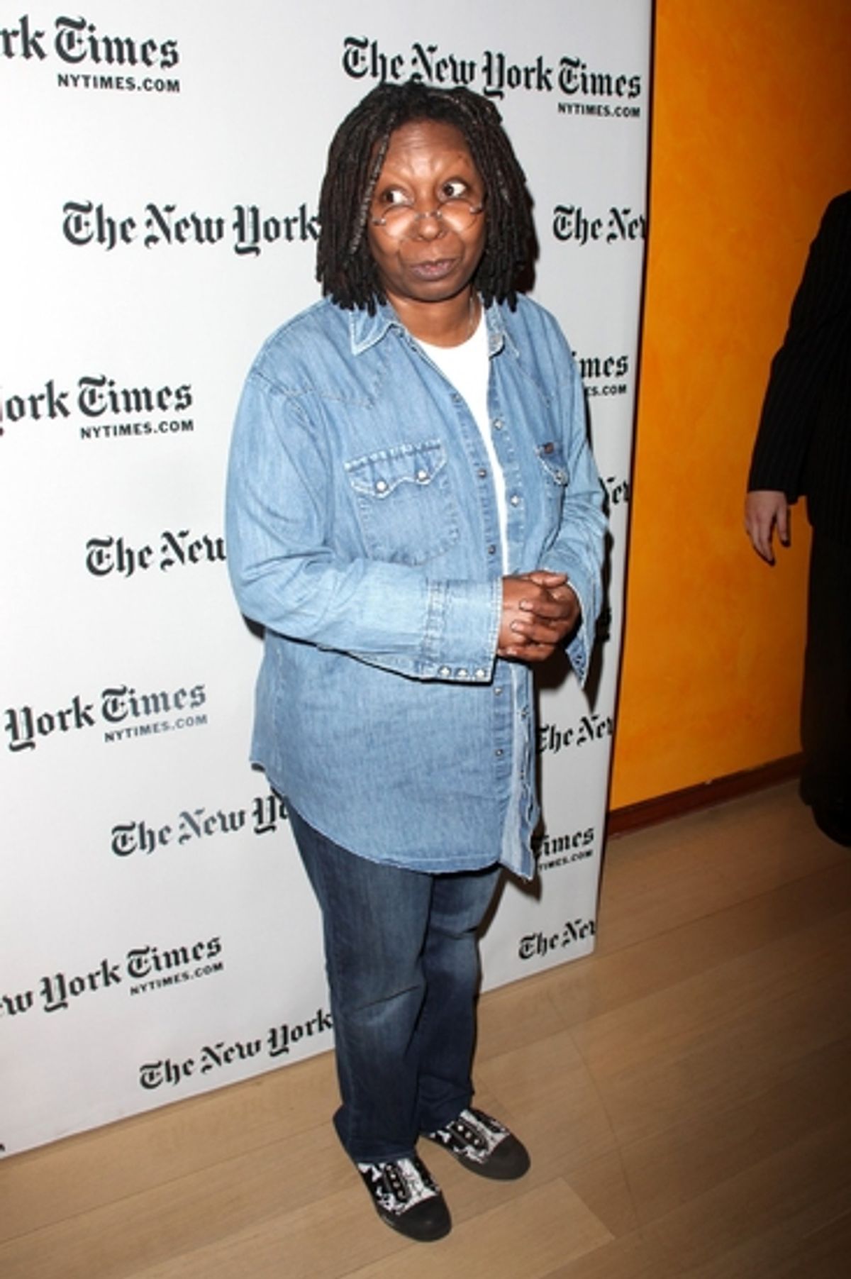 Whoopi Goldberg at Close and The View at NYT Arts & Leisure Weekend