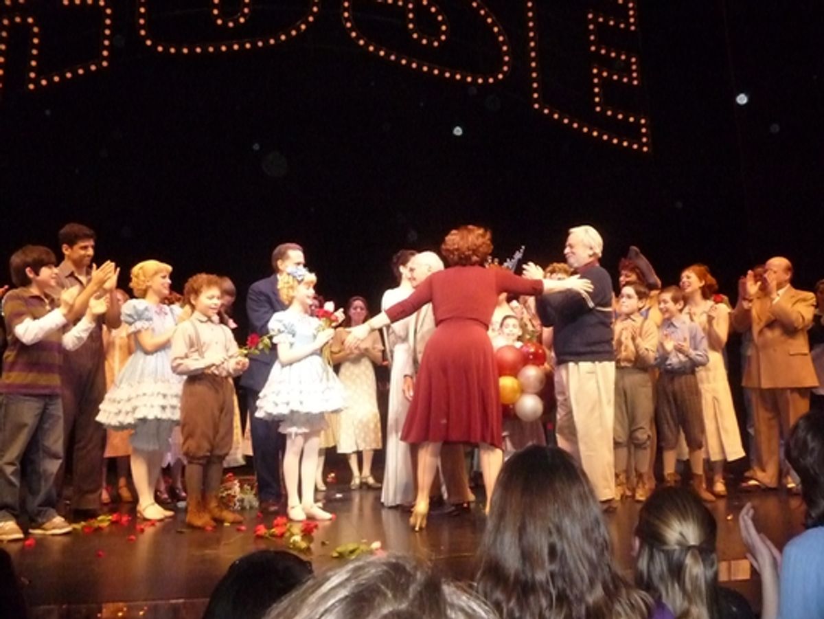 Patti LuPone and Stephen Sondheim and the cast of Gypsy at 