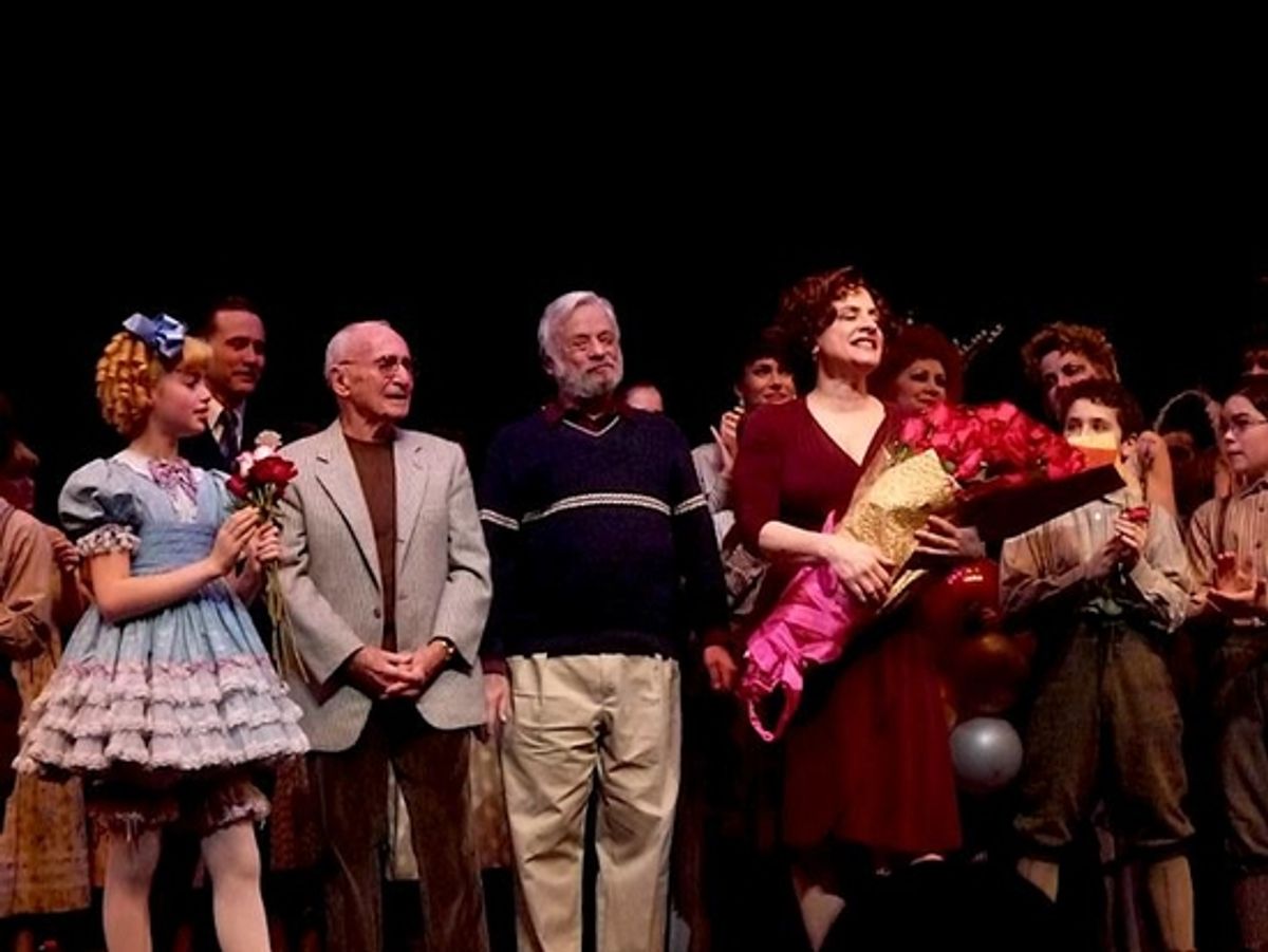 Sami Gayle, Boyd Gaines, Arthur Laurents, Stephen Sondheim and Patti LuPone at 