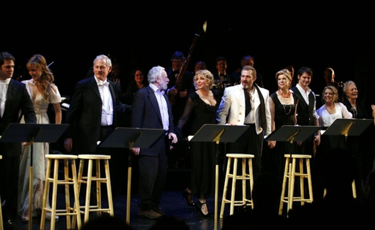 Jill Paice, Victor Garber, Stephen Sondheim, Natasha Richardson, Marc Kudisch, Christine Baranski, Benjamin Walker, Kendra Kassebaum and Vanessa Redgrave
 at 