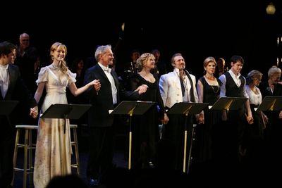 
Steven Pasquale, Jill Paice, Victor Garber, Stephen Sondheim, Natasha Richardson, M Photo