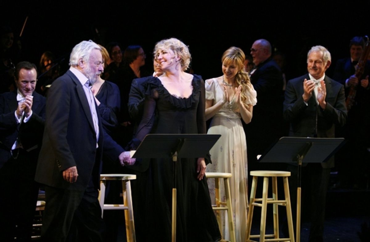 Stephen Sondheim, Natasha Richardson, Jill Paice and Victor Garber
 at 