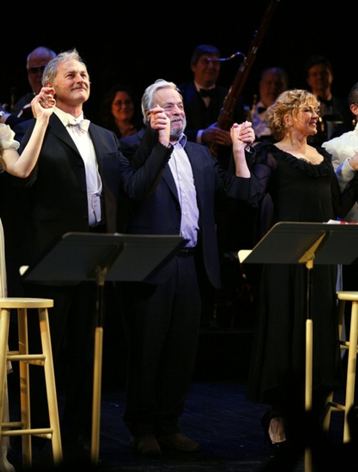Victor Garber, Stephen Sondheim and Natasha Richardson at 