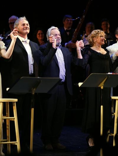 Victor Garber, Stephen Sondheim and Natasha Richardson Photo