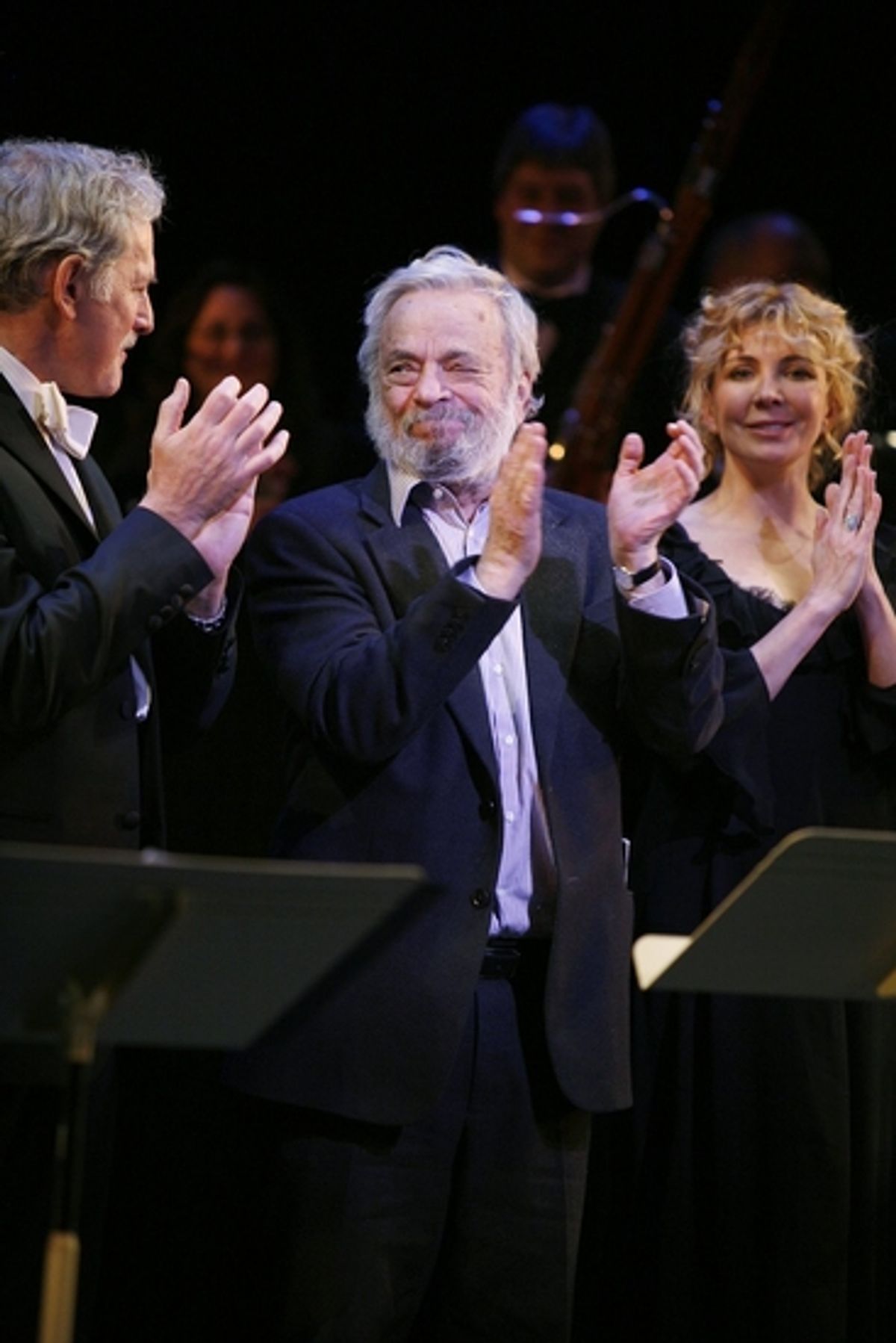 Victor Garber, Stephen Sondheim and Natasha Richardson
 at 