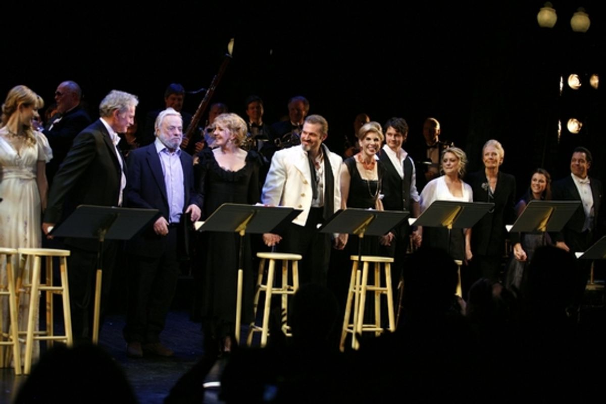 Jill Paice, Victor Garber, Stephen Sondheim, Natasha Richardson, Marc Kudisch, Christine Baranski, Benjamin Walker, Kendra Kassebaum and Vanessa Redgrave
 at 