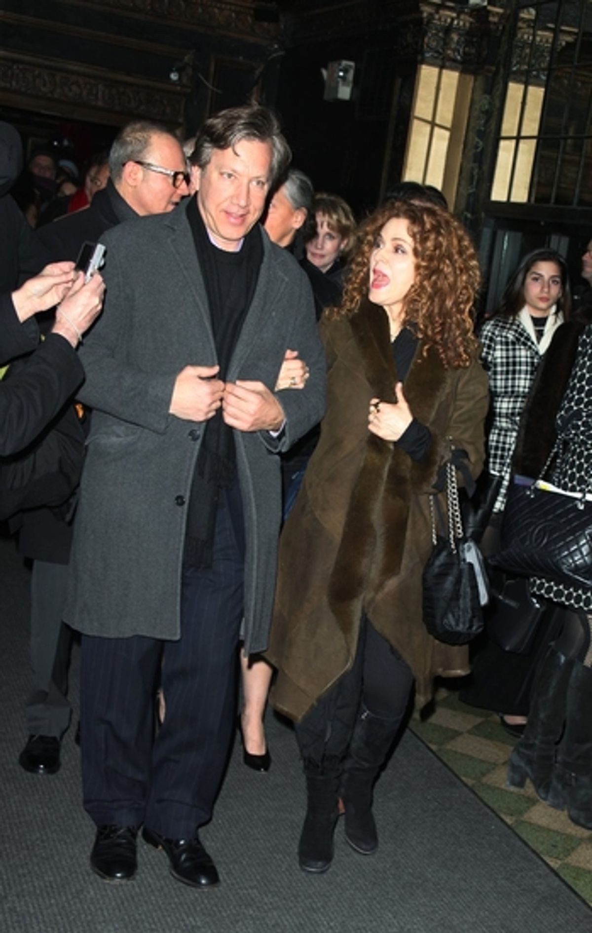 Bernadette Peters with her date Richard at 'A LITTLE NIGHT MUSIC' After Party