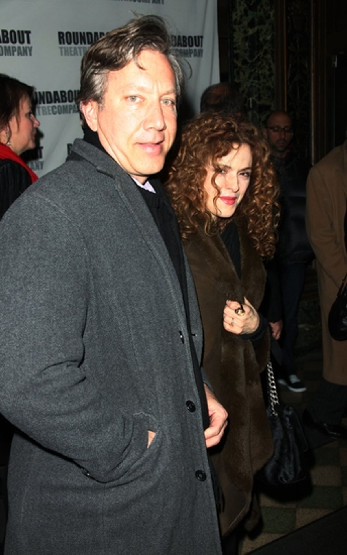 Bernadette Peters with her date Richard at 'A LITTLE NIGHT MUSIC' After Party