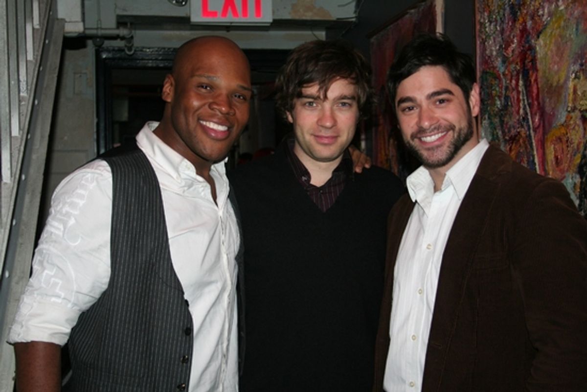 Michael James Scott, Hadley Fraser and Daniel Torres at 