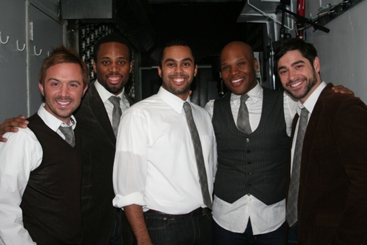 The Broadway Boys; Danny Calvert, Maurice Murphy, Jesse Nager, Michael James Scott and Daniel Torres at 