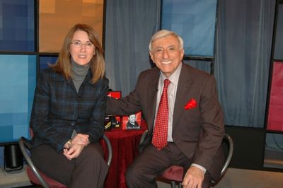 Margaret Bilardello (Volunteer Coordinator at WLIW) and Jamie Farr Photo