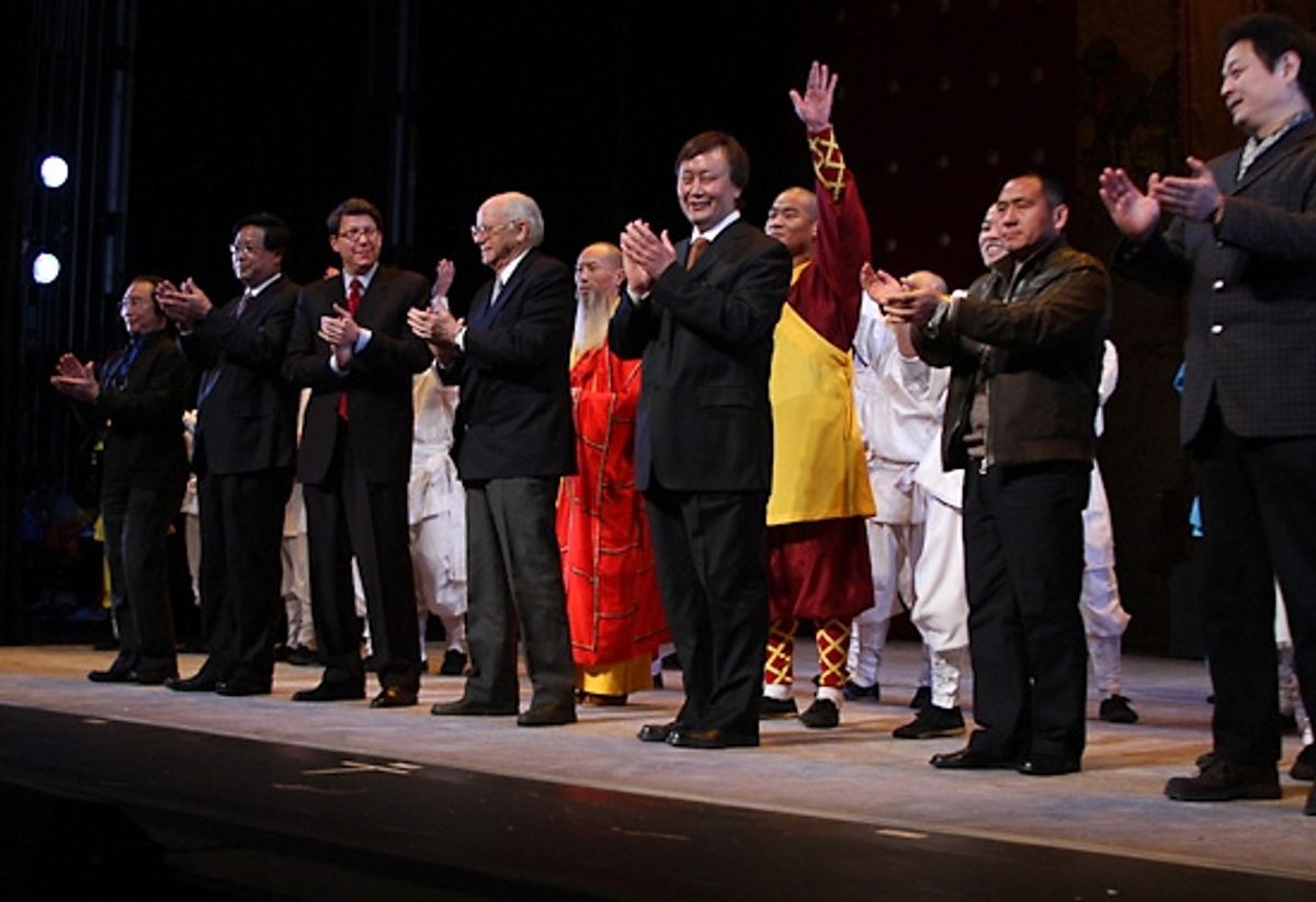 Robert Nederlander Jr. welcome the China On Broadway team to Broadway

 at 