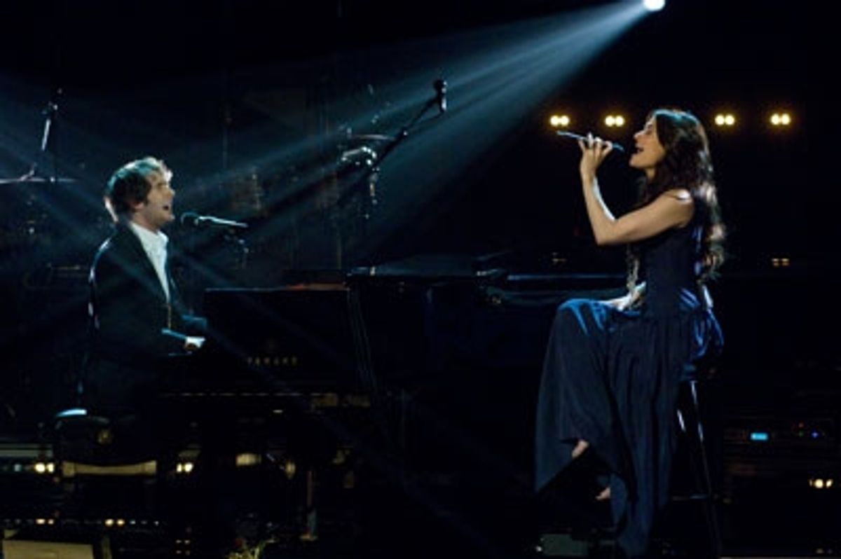 Josh Groban and Idina Menzel at 