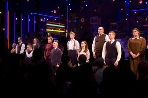 Christine Estabrook, Gerard Canonico, Hunter Parrish, Alexandra Socha, Glenn Fleshler, Andrew Durand and Amanda Castanos
@ BroadwayWorld Christine Estabrook, Gerard Canonico, Hunter Parrish, Alexandra Socha, Glenn Fleshler Photo