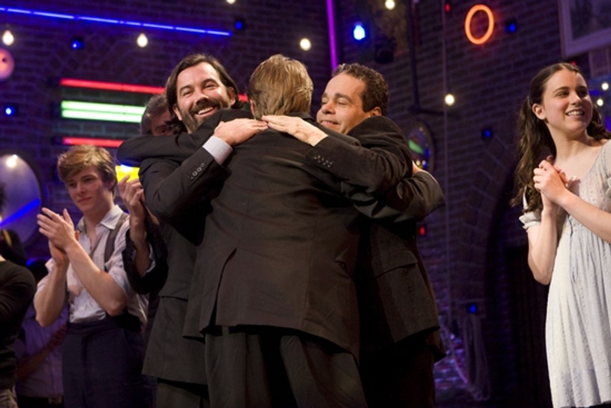 Hunter Parrish, Duncan Sheik, Steven Sater and Alexandra Socha

 at 