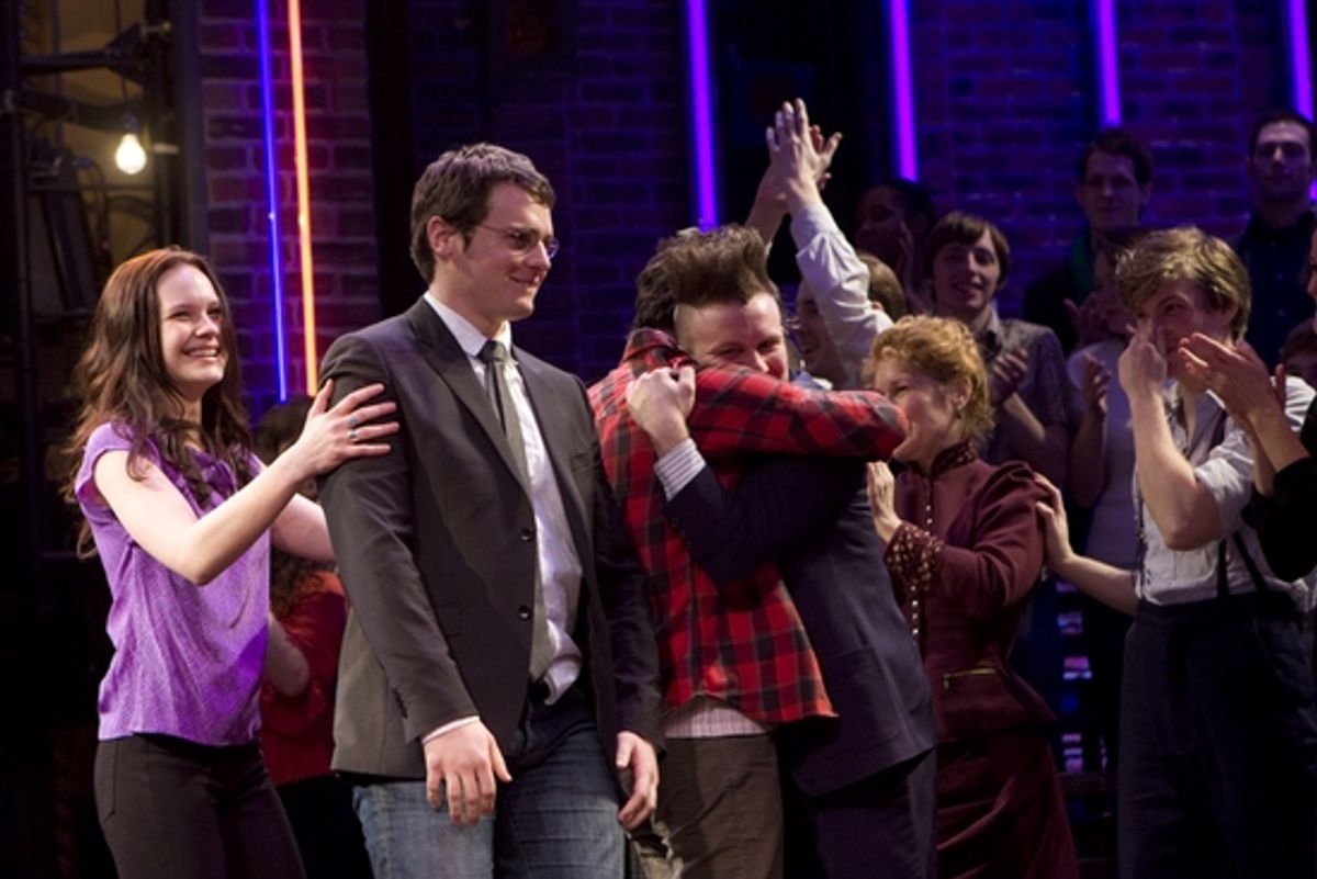 Lauren Pritchard, Jonathan Groff at 