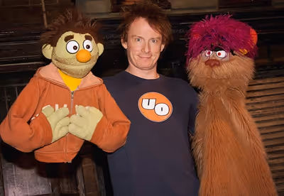 "Nicky", Christian Anderson and "Trekkie Monster"

 Photo