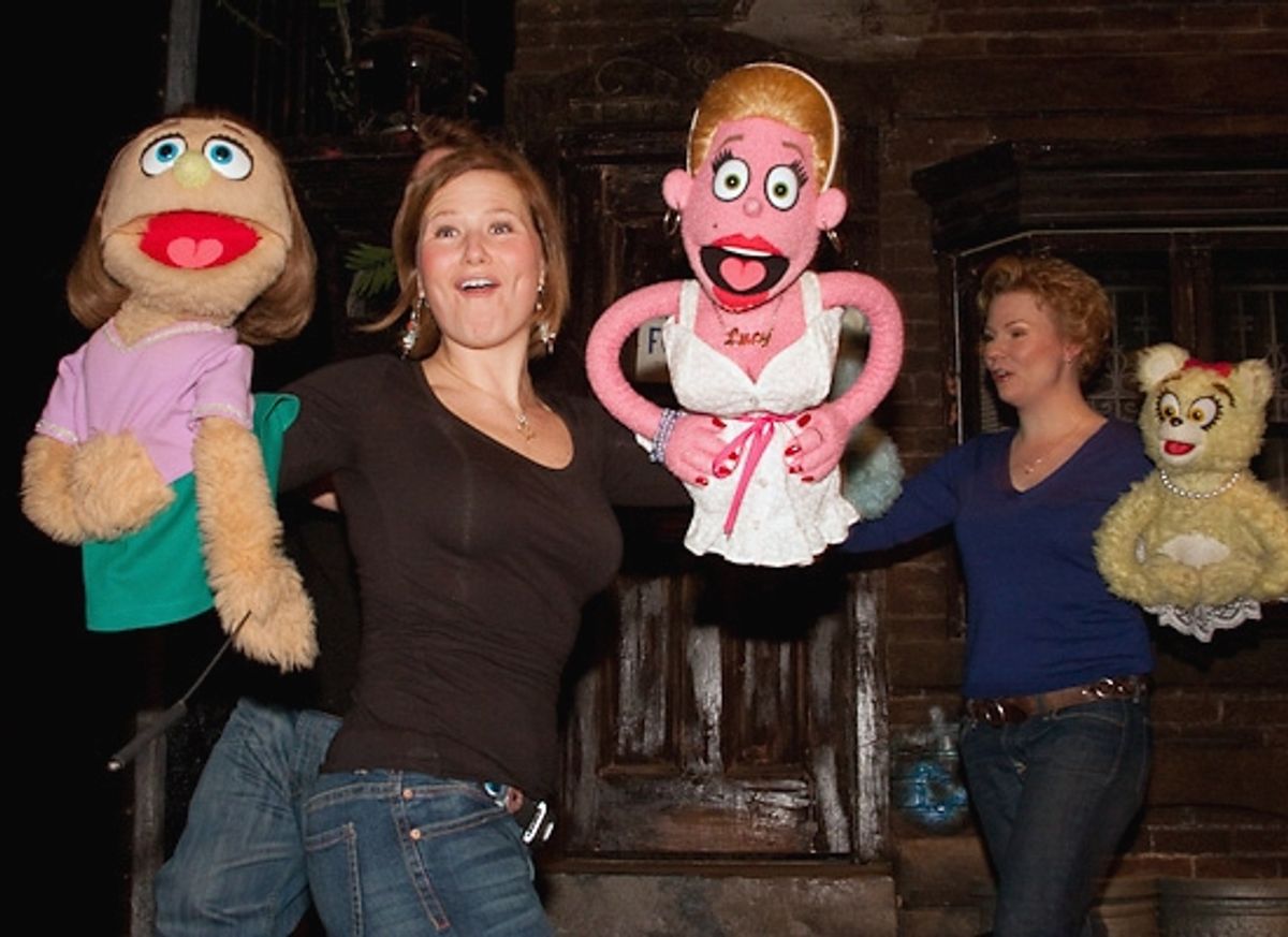 'Kate Monster', Carey Anderson and 'Lucy The Slut', Jennifer Barnhart and a 'Bad Idea Bear'

 at 