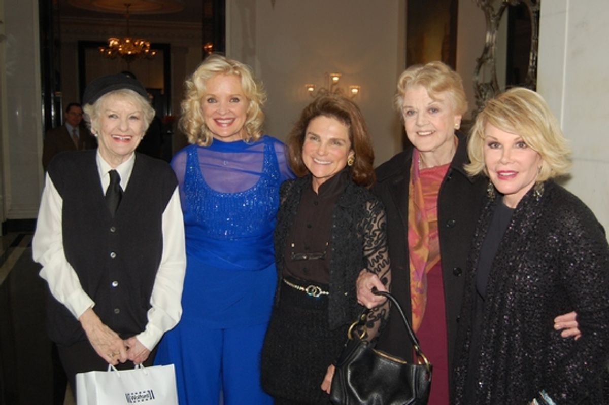 Elaine Stritch, Christine Ebersole, Tovah Feldshuh, Angela Lansbury and Joan Rivers at 