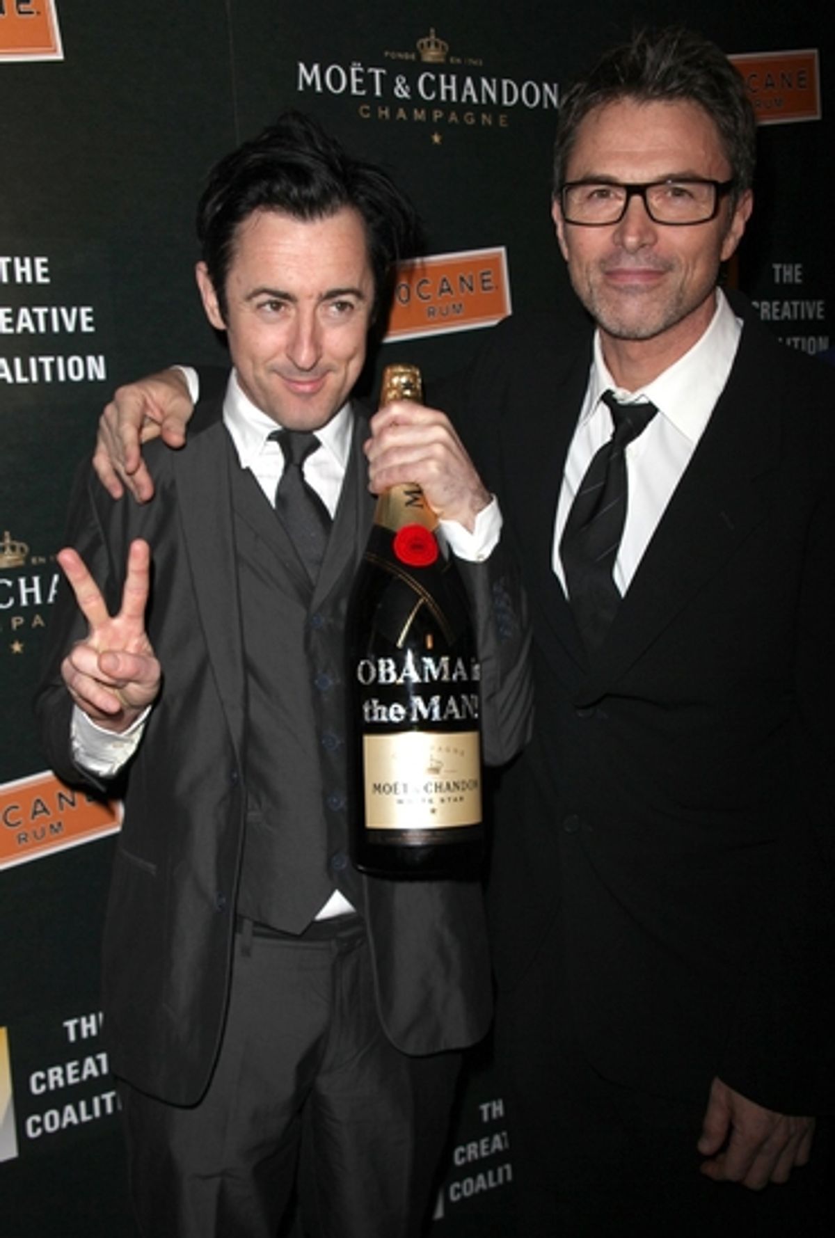 Alan Cumming and Tim Daly at The Moet & Chandon Party for The Creative Coalition
