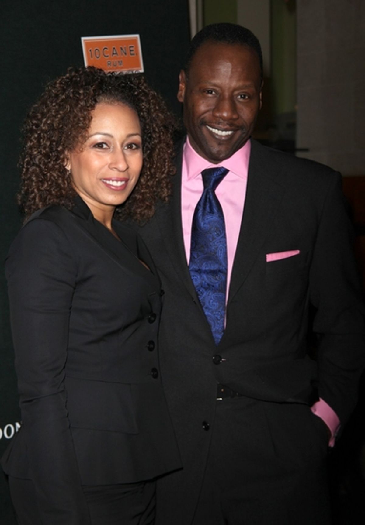 Tamara Tunie and Gregory Generet at The Moet & Chandon Party for The Creative Coalition