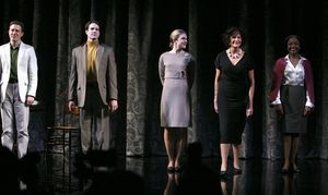 Austin Lysy, Kieran Campion, Lily Rabe, Mercedes Ruehl and Brenda Pressley

 Photo