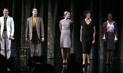 Austin Lysy, Kieran Campion, Lily Rabe, Mercedes Ruehl and Brenda Pressley

 Photo