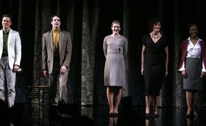 Austin Lysy, Kieran Campion, Lily Rabe, Mercedes Ruehl and Brenda Pressley

 Photo