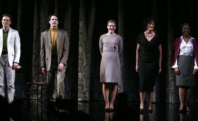 Austin Lysy, Kieran Campion, Lily Rabe, Mercedes Ruehl and Brenda Pressley

 Photo