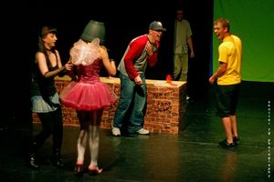 Louise Allen as CB's Sister, Adele Stanhope as Tricia, Mike Gates as Matt, Craig Hepw Photo