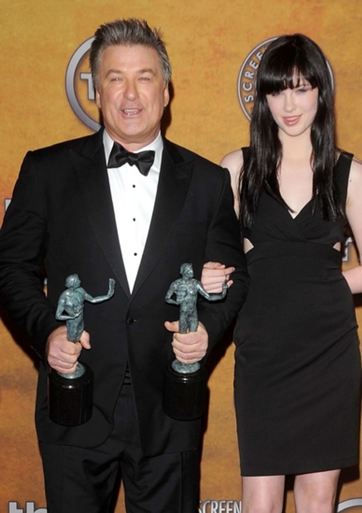 Alec Baldwin and daugher Ireland Baldwin at 