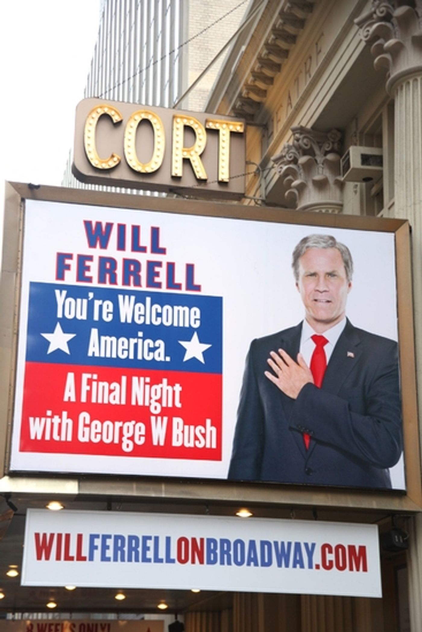 Photo Coverage: 'You're Welcome America' at the Cort Marquee Photo Coverage: 'You're Welcome America' at the Cort Marquee Image