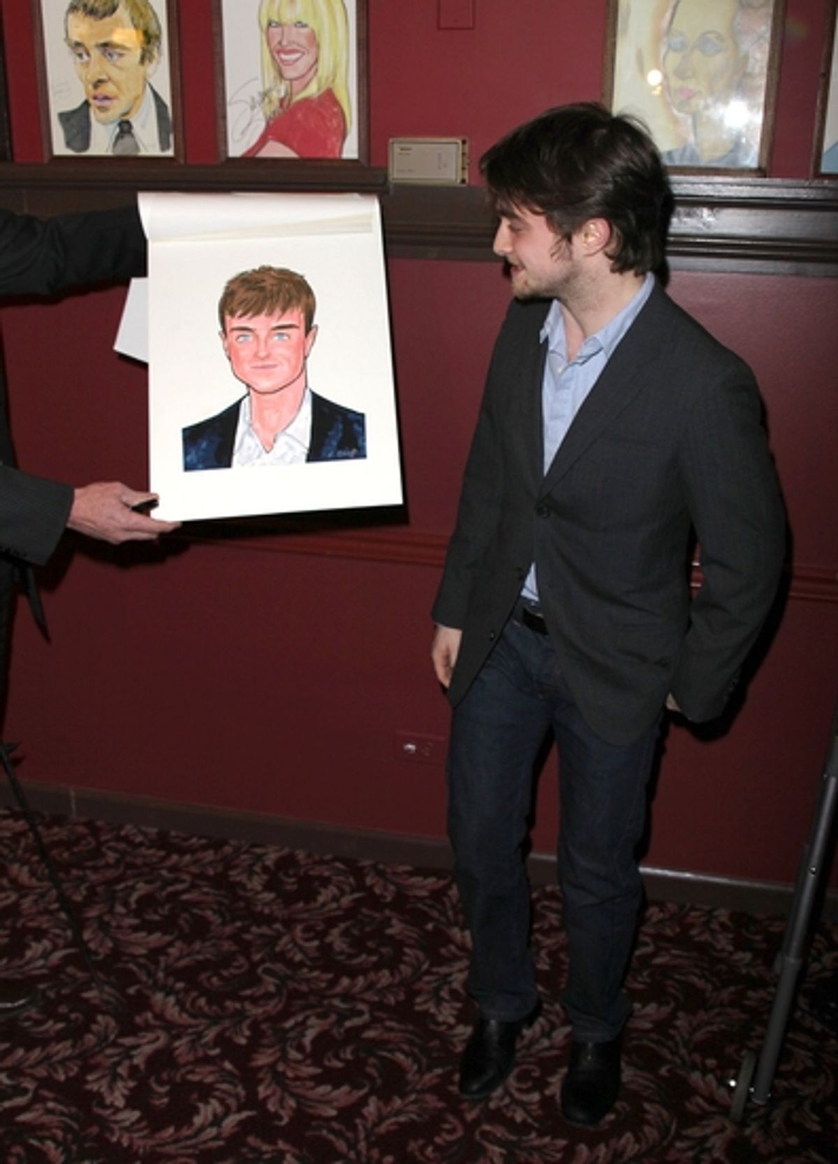 Max Klimavicius and Daniel Radcliffe at 