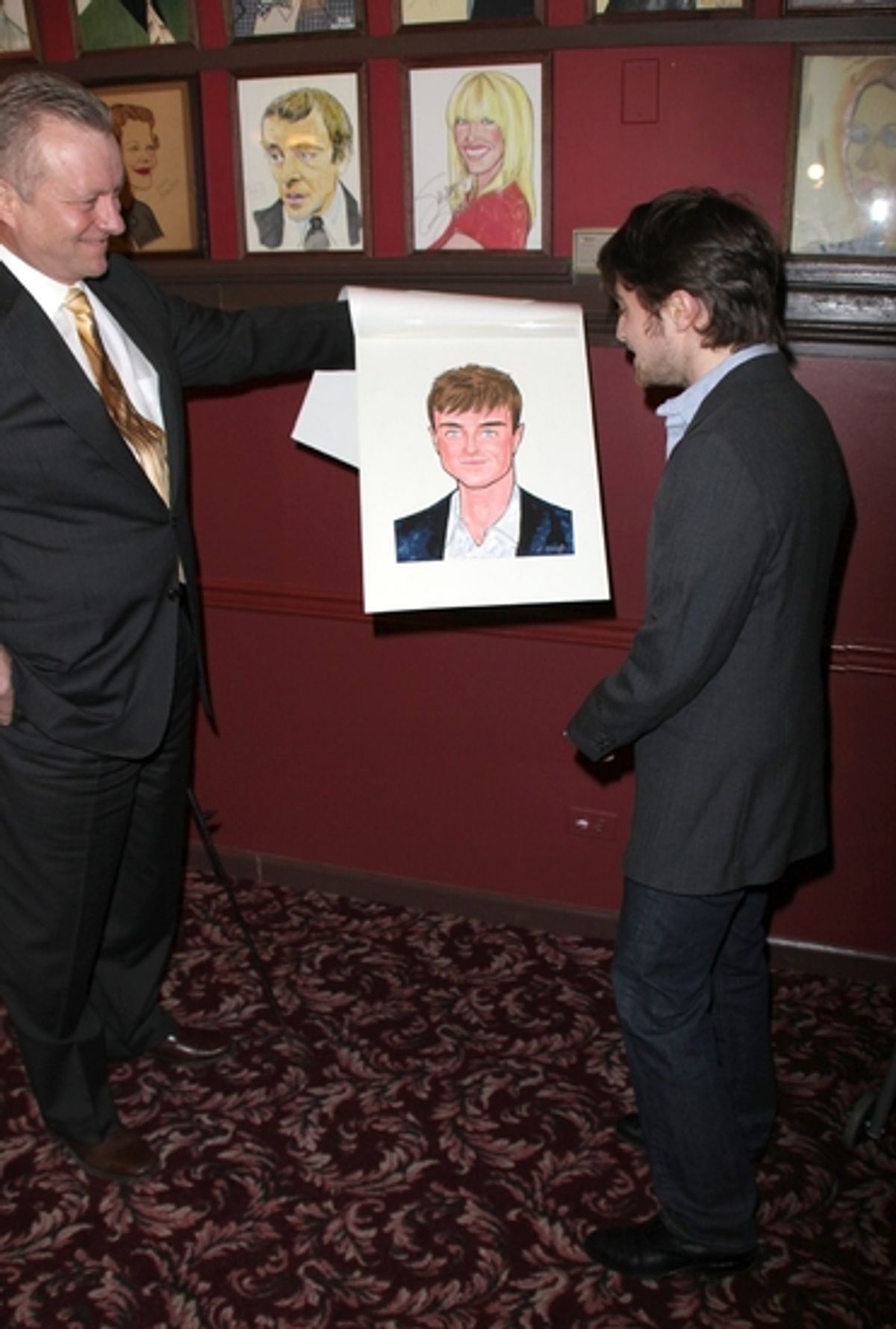 Max Klimavicius and Daniel Radcliffe at 