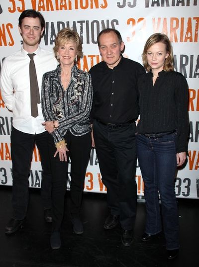 Colin Hanks, Jane Fonda, Zach Grenier and Samantha Mathis

 Photo