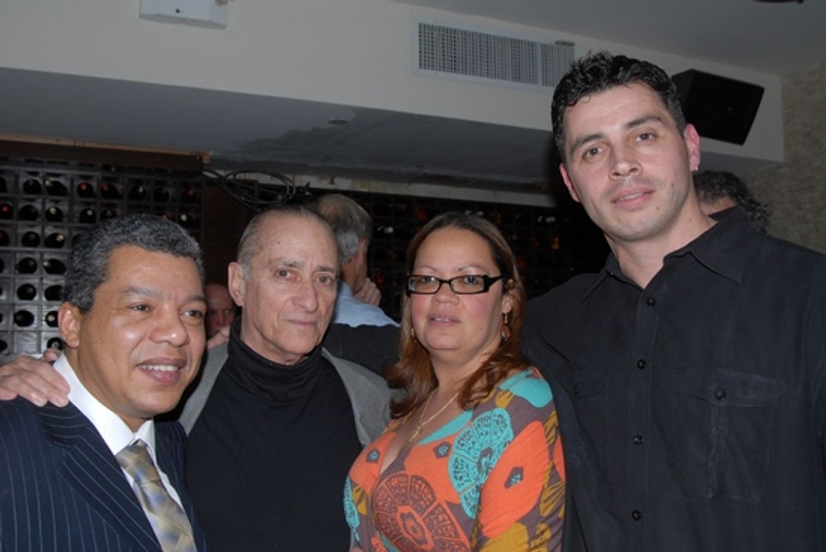 Cast and Director of Off-Broadway's 'THE CASTLE', Angel Ramos, David Rothenberg, Vilma Ortiz Donavan, Casimiro Tores at 