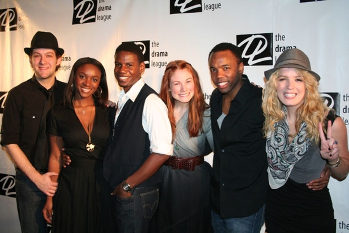HAIR cast members Andrew Kober, Saycon Sengbloh, Darius Nichols, Allison Case, Tommar Wilson and Kacie Sheik at 