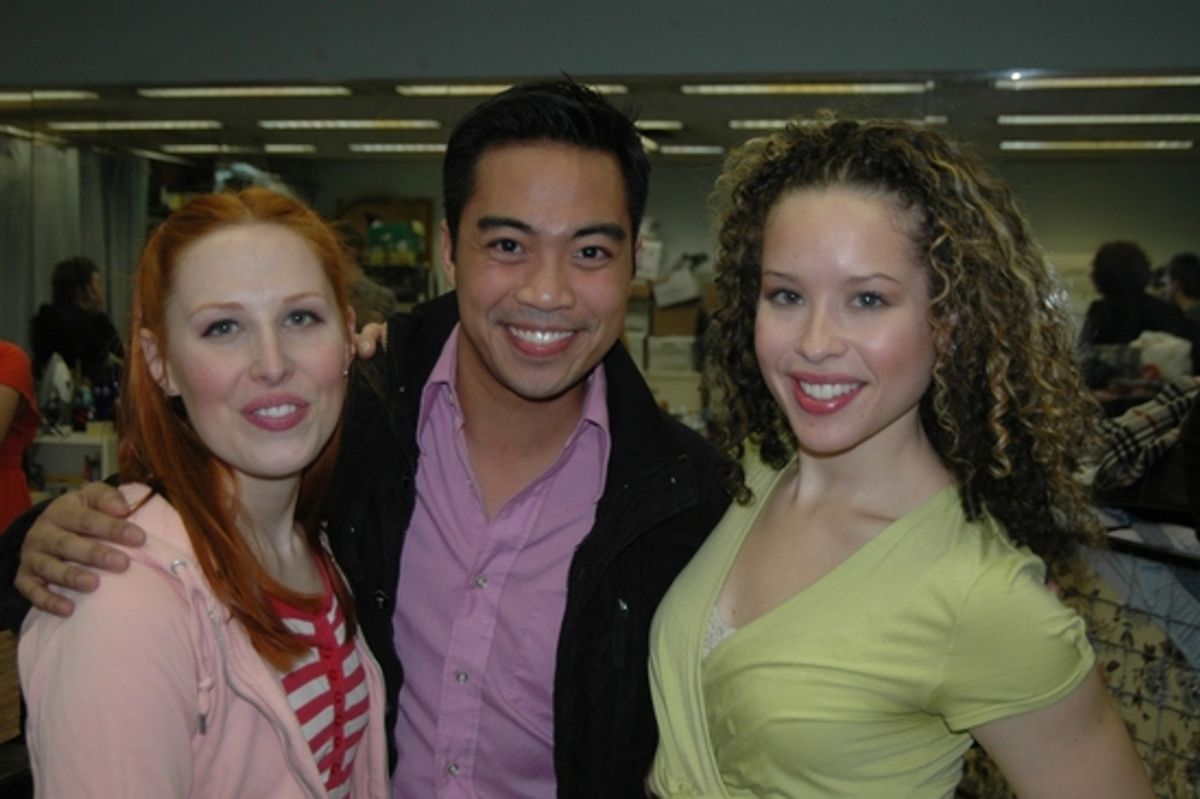 Original Cast Members from the Off Broadway Production of Zanna, Don't! Amanda Ryan Paige, Enrico Rodriquez, and Shelley Thomas  at 