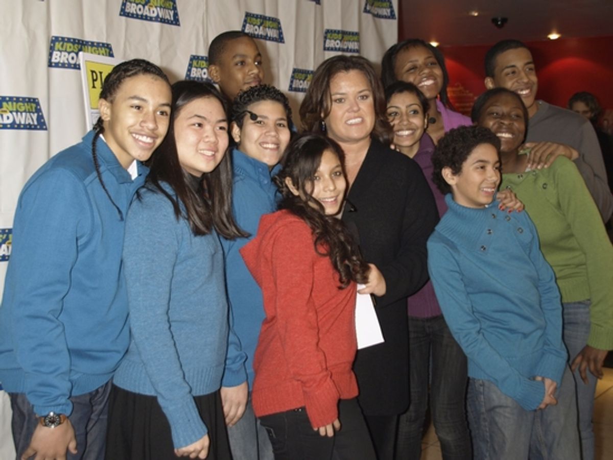 Rosie O'Donnell and the talented members of Rosie's Broadway Kids! at 